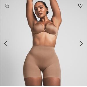 SKIMS Seamless Tan Shapewear Shorts